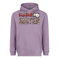 Lavender baseball sister with leopard Heavyweight Hoodie - texasbilliewilder