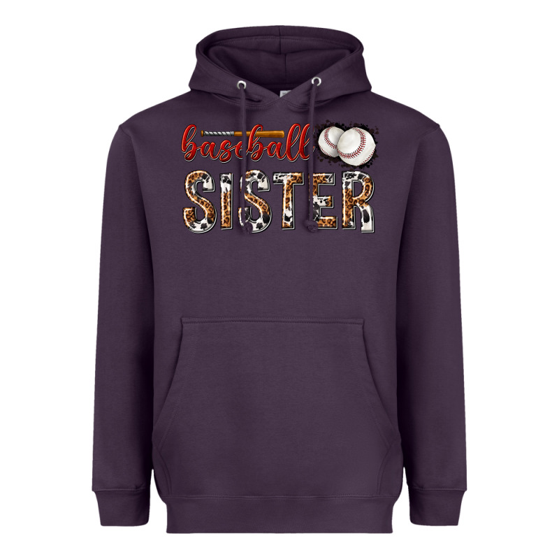 Baseball Sister With Leopard Heavyweight Hoodie by texasbilliewilder | Teevron