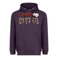 Plum baseball sister with leopard Heavyweight Hoodie - texasbilliewilder