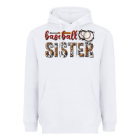 White baseball sister with leopard Heavyweight Hoodie - texasbilliewilder