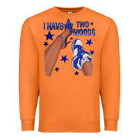 Carrot I Have Two Moods Royal Blue Sneakers Afro Girl Premium Sweatshirt - texasbilliewilder