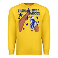Lemon I Have Two Moods Royal Blue Sneakers Afro Girl Premium Sweatshirt - texasbilliewilder