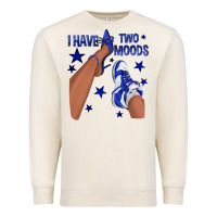Sandshell I Have Two Moods Royal Blue Sneakers Afro Girl Premium Sweatshirt - texasbilliewilder