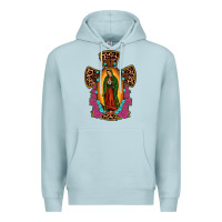 Blue Mist our lady of guadalupe cross Premium Hoodie - JahusDesignShop