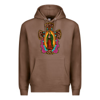Chestnut our lady of guadalupe cross Premium Hoodie - JahusDesignShop