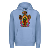 Colony Blue our lady of guadalupe cross Premium Hoodie - JahusDesignShop