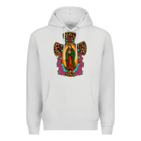 Dove Grey our lady of guadalupe cross Premium Hoodie - JahusDesignShop