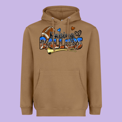 Raising Ballers Football Heavyweight Hoodie Designed By Zillion Design Studio