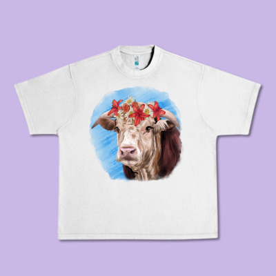 Hereford Bull Urban Heavy Tee Designed By Ranaportraitstore