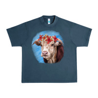 Midnight Navy Hereford Bull Urban Heavy Tee - RanaPortraitStore