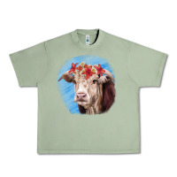 Oil Green Hereford Bull Urban Heavy Tee - RanaPortraitStore