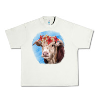 Pistachio Hereford Bull Urban Heavy Tee - RanaPortraitStore