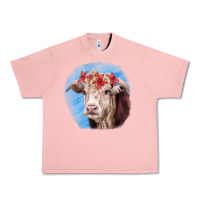 Salmon Hereford Bull Urban Heavy Tee - RanaPortraitStore