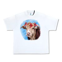 White Hereford Bull Urban Heavy Tee - RanaPortraitStore