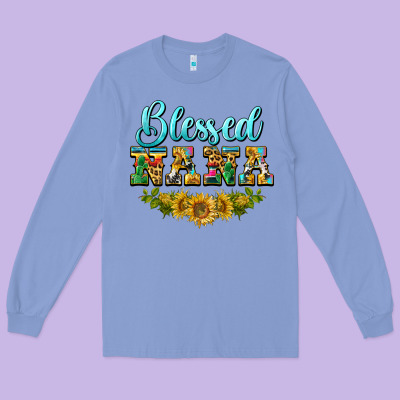Blessed Nana Long Sleeve Tee Designed By Barkaloodesign