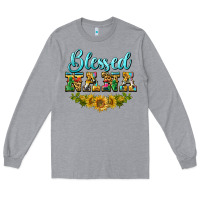 Heather Grey blessed nana Long Sleeve Tee - BarkalooDesign