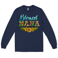 Navy blessed nana Long Sleeve Tee - BarkalooDesign