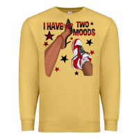 Antique Gold I Have Two Moods Black and Red Sneakers Afro Girl Premium Sweatshirt - texasbilliewilder