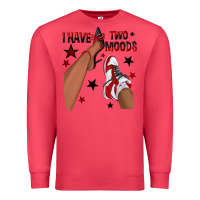 Cardinal I Have Two Moods Black and Red Sneakers Afro Girl Premium Sweatshirt - texasbilliewilder