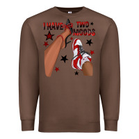 Chestnut I Have Two Moods Black and Red Sneakers Afro Girl Premium Sweatshirt - texasbilliewilder