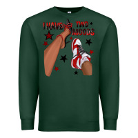 Sports Green I Have Two Moods Black and Red Sneakers Afro Girl Premium Sweatshirt - texasbilliewilder