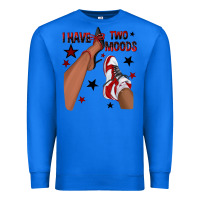 True Royal I Have Two Moods Black and Red Sneakers Afro Girl Premium Sweatshirt - texasbilliewilder