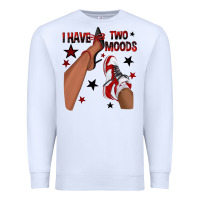 White I Have Two Moods Black and Red Sneakers Afro Girl Premium Sweatshirt - texasbilliewilder
