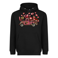 Black Love Truck With Roses And Leopard Heavyweight Hoodie - RanaPortraitStore