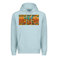 Blue Mist wild west license plate Premium Hoodie - Artiststas