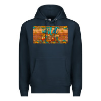 Navy wild west license plate Premium Hoodie - Artiststas