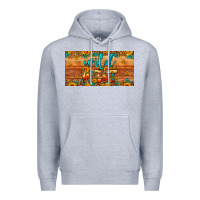 Heather Grey wild west license plate Premium Hoodie - Artiststas