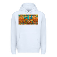 White wild west license plate Premium Hoodie - Artiststas