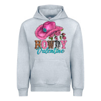 Heather Grey valentines day cowgirl hat and howdy Urban Hoodie - AdoDesignShop