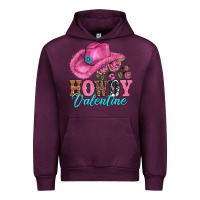 Mauve Wine valentines day cowgirl hat and howdy Urban Hoodie - AdoDesignShop