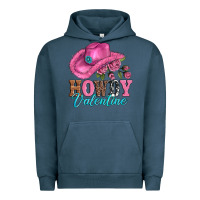 Pigment Midnight Navy valentines day cowgirl hat and howdy Urban Hoodie - AdoDesignShop