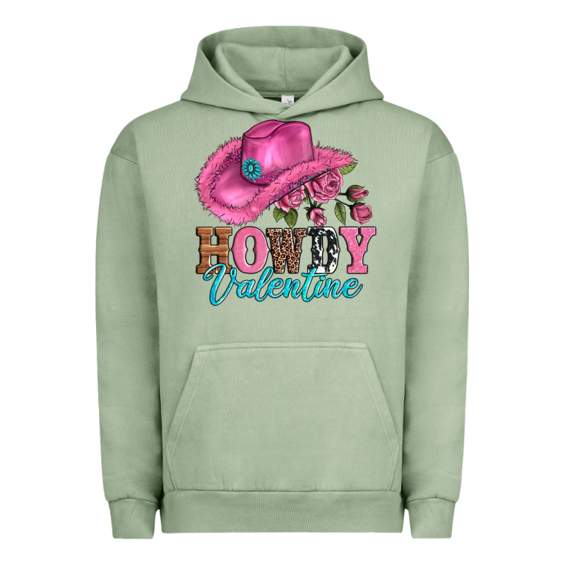 Valentines Day Cowgirl Hat And Howdy Urban Hoodie by AdoDesignShop | Teevron