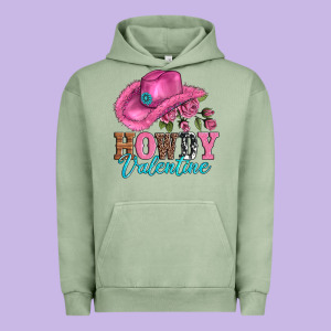 Valentines Day Cowgirl Hat And Howdy Urban Hoodie Designed By Adodesignshop