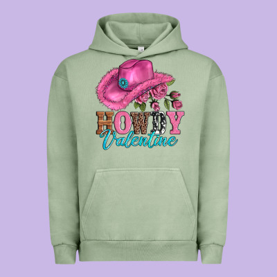 Valentines Day Cowgirl Hat And Howdy Urban Hoodie Designed By Adodesignshop