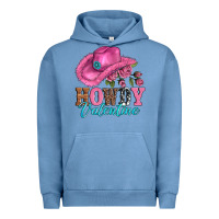 Pigment Pebble Blue valentines day cowgirl hat and howdy Urban Hoodie - AdoDesignShop
