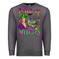 Charcoal Heather drink up witches Premium Sweatshirt - Zillion Design Studio
