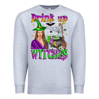 Heather Grey drink up witches Premium Sweatshirt - Zillion Design Studio