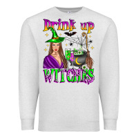 Oatmeal Heather drink up witches Premium Sweatshirt - Zillion Design Studio