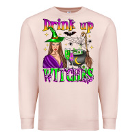 Pale Pink drink up witches Premium Sweatshirt - Zillion Design Studio