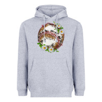 Heather Grey baseball with patterns Heavyweight Hoodie - texasbilliewilder