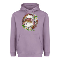 Lavender baseball with patterns Heavyweight Hoodie - texasbilliewilder