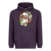Plum baseball with patterns Heavyweight Hoodie - texasbilliewilder