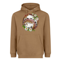 Toasted Coconut baseball with patterns Heavyweight Hoodie - texasbilliewilder