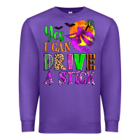 Purple yes i can drive a stick Premium Sweatshirt - Zillion Design Studio
