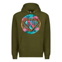 Army Green nurse round earrings 4 Premium Hoodie - BundleAndBundleShop