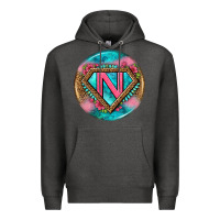 Charcoal Heather nurse round earrings 4 Premium Hoodie - BundleAndBundleShop